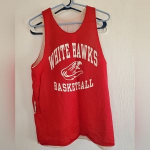 Vintage Reversible White Hawks Basketball Jersey